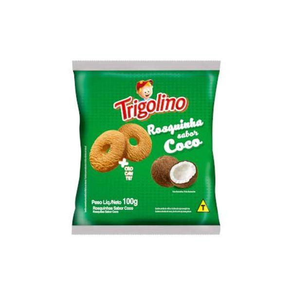 Biscoito Rosquinha TRIGOLINO COCO Pacote 100g Biscoito Rosquinha TRIGOLINO COCO Pacote 100g