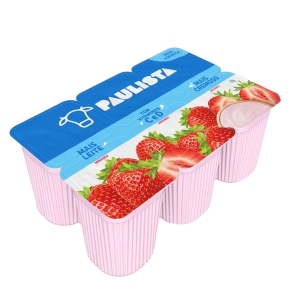 Iogurte Paulista Polpa de Morango 510g Iogurte Paulista Polpa de Morango 510g