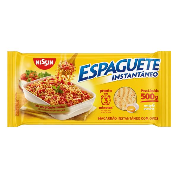 Espaguete Nissin 3 minutos Pacote 500g