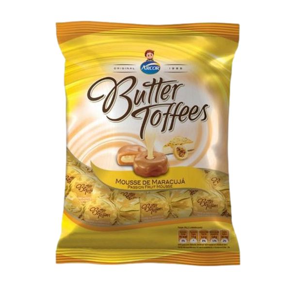 Bala de Maracujá Butter Toffees Arcor pacote 100g