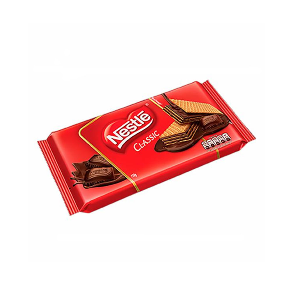 Biscoito Wafer Recheado Classic NESTLÉ Chocolate Pacote 110g