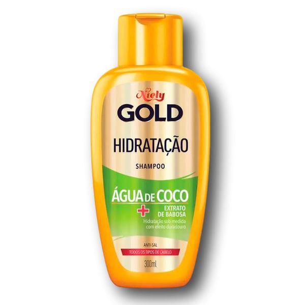 Shampoo Água de Coco Niely Gold Frasco 300ml