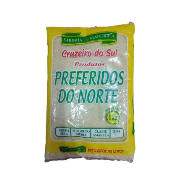 Farinha de Mandioca PREFERIDOS DO NORTE Pacote 1kg