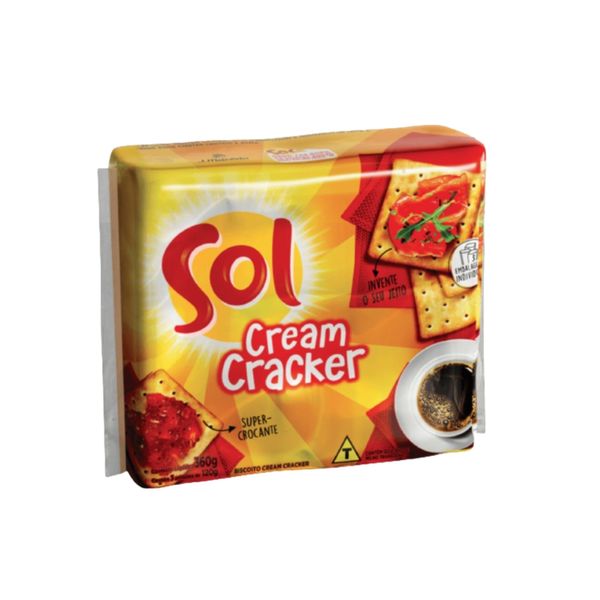 Biscoito SOL Cream Cracker Pacote 360g