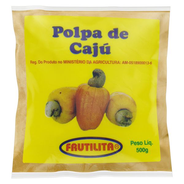 Polpa de Fruta Caju FRUTILITA Pacote 500g