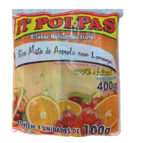Polpa Acerola Com Laranja IT POLPAS Pacote 400g Polpa Acerola Com Laranja IT POLPAS Pacote 400g