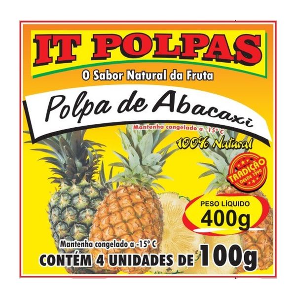 Polpa Abacaxi IT POLPAS Pacote 400g