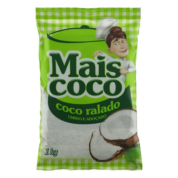 Coco Ralado Úmido Adoçado MAIS COCO Pacote 1kg
