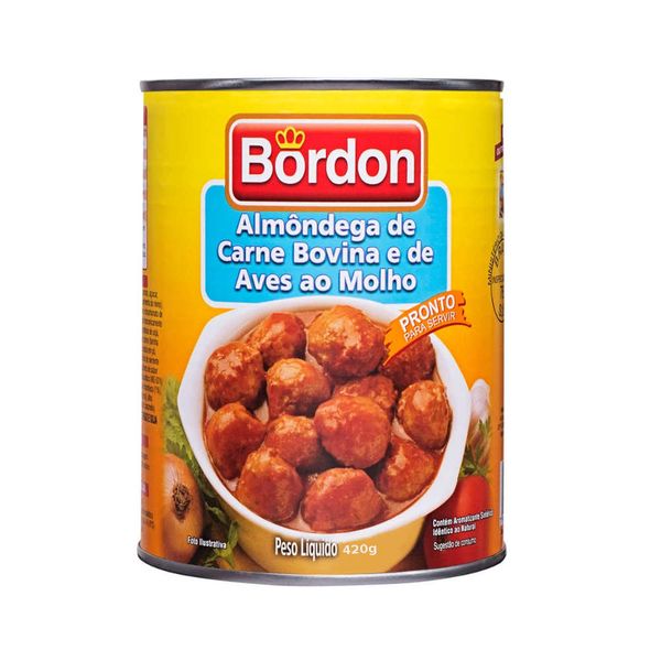 Almôndega BORDON Molho 420g Almôndega BORDON Molho 420g