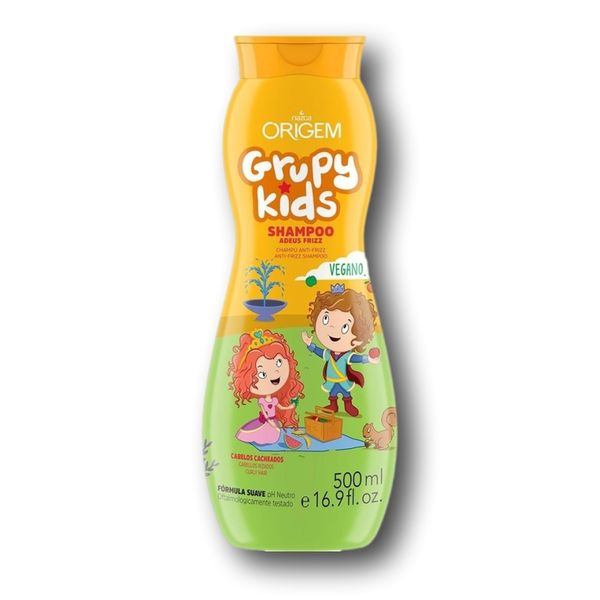 Shampoo Infantil ORIGEM Grupy Kids Adeus Frizz Frasco 500ml