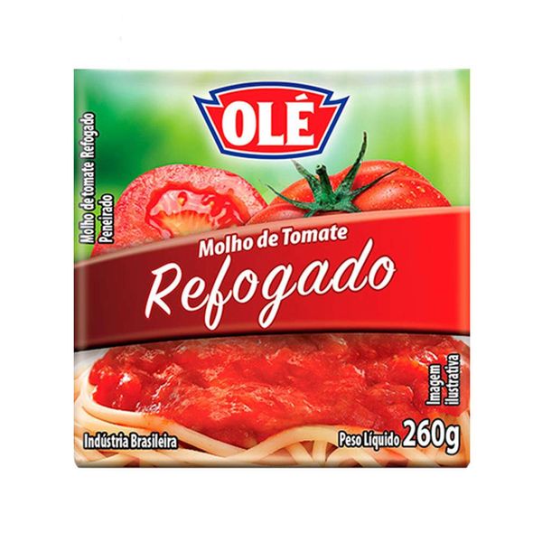 Molho de  Tomate OLÉ Refogado Caixa 260G