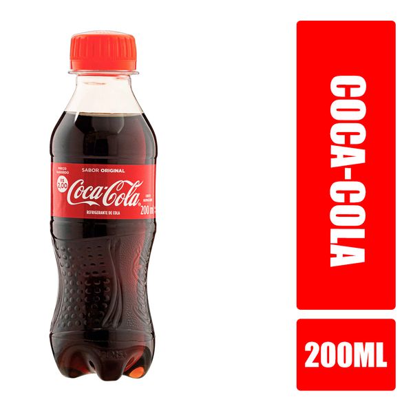 Refrigerante COCA-COLA Garrafa Pet 200ml