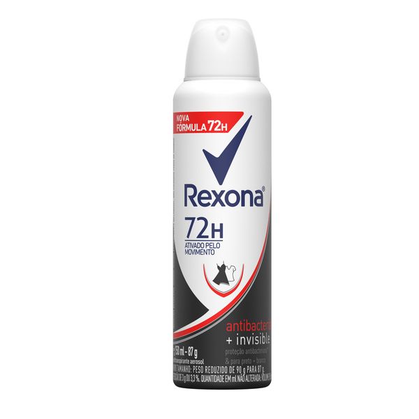 Desodorante REXONA Antitranspirante Antibacterial + Invisible 150ml