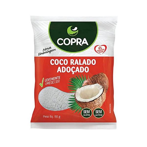 Coco Ralado Orgânico COPRA Adoçado Pacote 50g