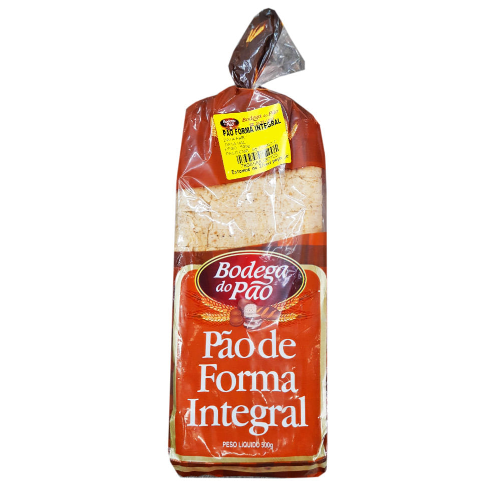Pão de Forma BODEGA DO PÃO Integral Pacote 500g