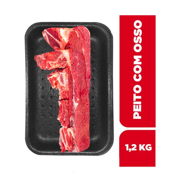 Carne Bovina Dianteiro Peito com Osso Resfriado Bandeja 1,2kg