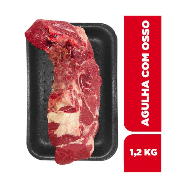 Carne Bovina Dianteiro Agulha com Osso Resfriado Bandeja 1,2kg