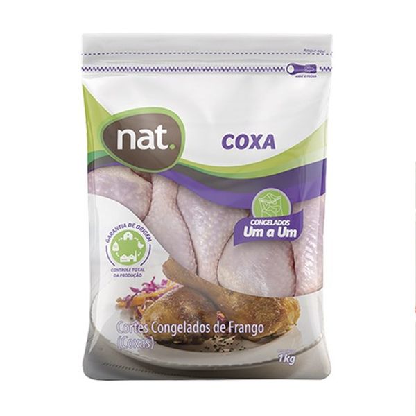 Coxa de Frango NAT Congelado Pacote 1kg