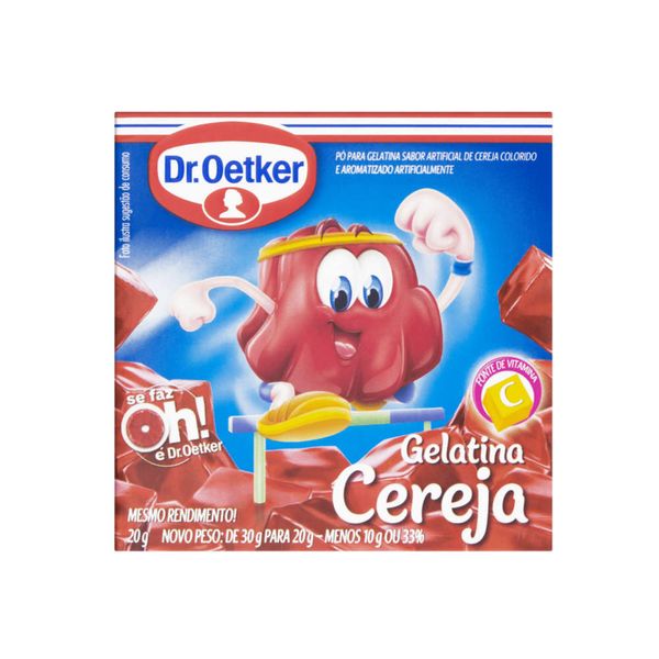Gelatina DR OETKER Sabor Cereja Caixa 20g Gelatina DR OETKER Sabor Cereja Caixa 20g