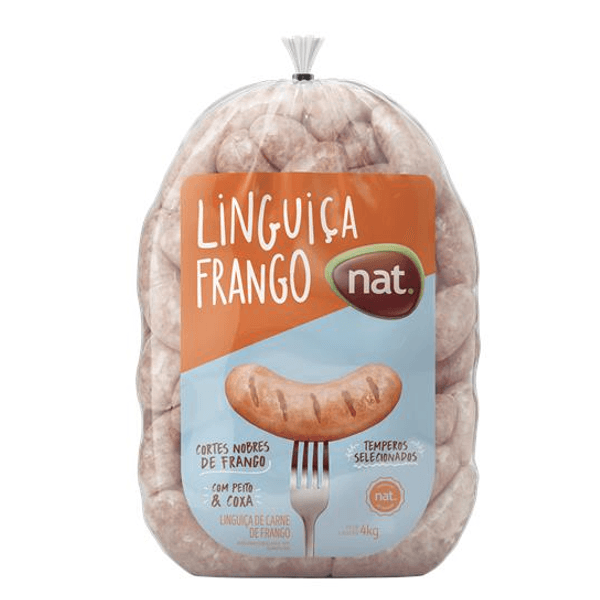 Linguiça de Frango NAT Congelada Pacote 4kg