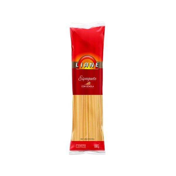 Macarrão Espaguete LIANE Italia Sêmola Pacote 500g