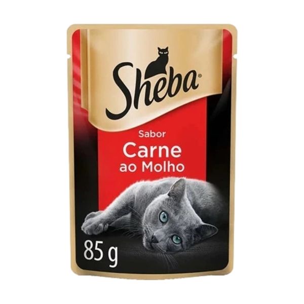 Racão Para Gatos SHEBA Carne ao Molho Sachê 85g