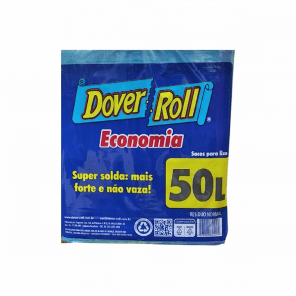 Saco de Lixo DOVER ROLL Economia 50L Saco de Lixo DOVER ROLL Economia 50L