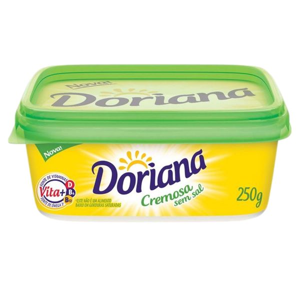 Margarina DORIANA Cremosa Sem Sal Pote 250g