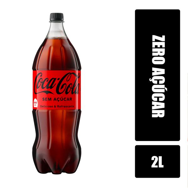 Refrigerante COCA-COLA Zero Açúcar Garrafa 2L Refrigerante COCA-COLA Zero Açúcar Garrafa 2L