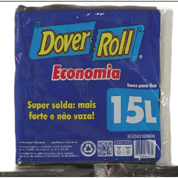 Saco Para Lixo DOVER ROLL Economia 15L