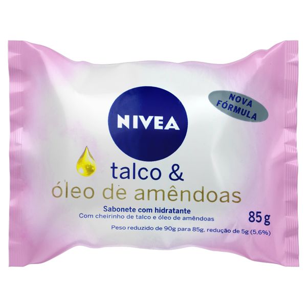 Sabonete em Barra NIVEA Hidratante Talco & Óleo de Amêndoas 85g
