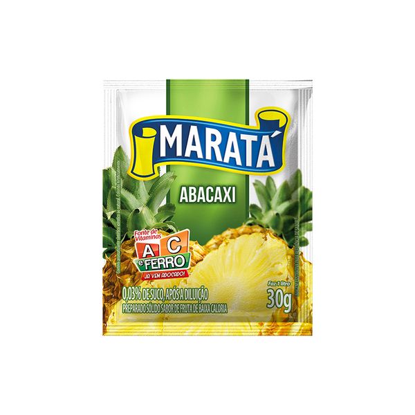 Suco em Pó MARATÁ Abacaxi Pacote 30g