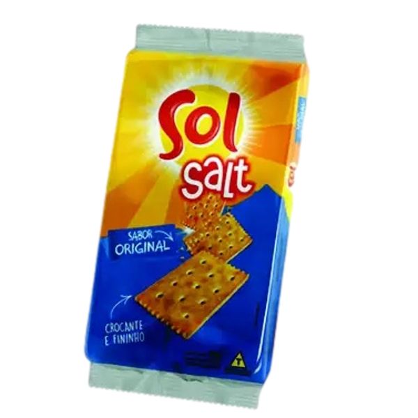 Biscoito Salgado SOL Salt Original Pacote 150g