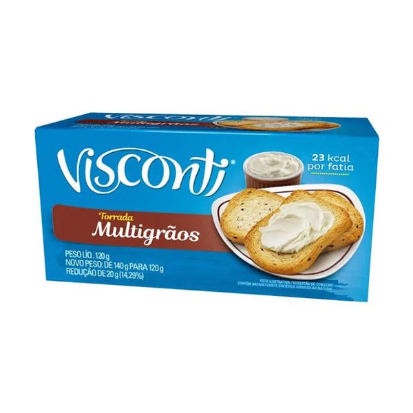 Torrada VISCONTI Multigrãos Pacote 120g Torrada VISCONTI Multigrãos Pacote 120g