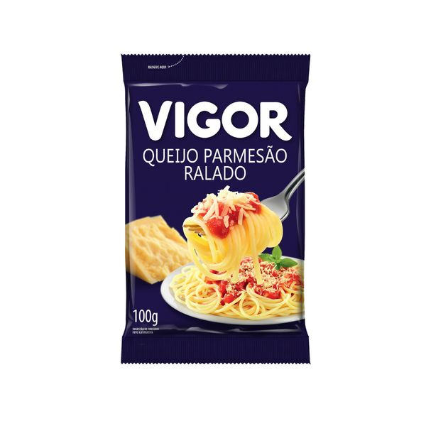 Queijo Parmesão Ralado VIGOR Pacotinho 100g Queijo Parmesão Ralado VIGOR Pacotinho 100g