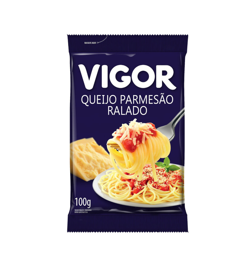 Queijo Parmesão Ralado VIGOR Pacotinho 100g