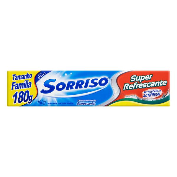 Creme Dental SORRISO Super Refrescante Tamanho Família Caixa 180g