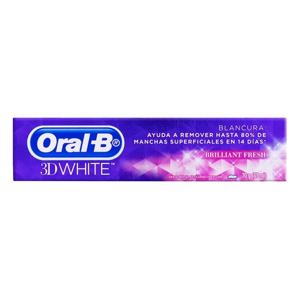 Creme Dental ORAL-B 3D White Brilliant Fresh Caixa 70g