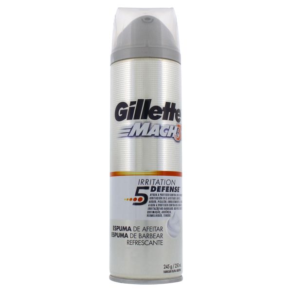 Espuma de Barbear Refrescante Gillette Mach3 Frasco 245g