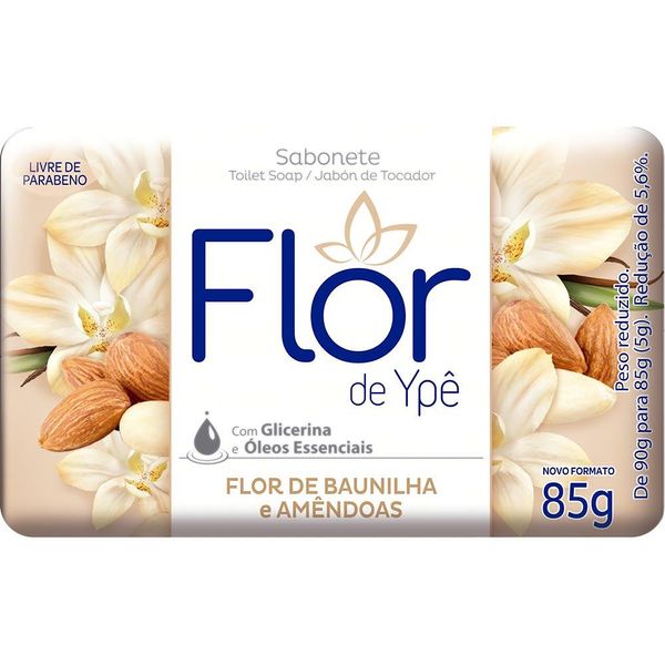 Sabonete FLOR de Ypê Suave Flor de Baunilha e Amêndoas 85g