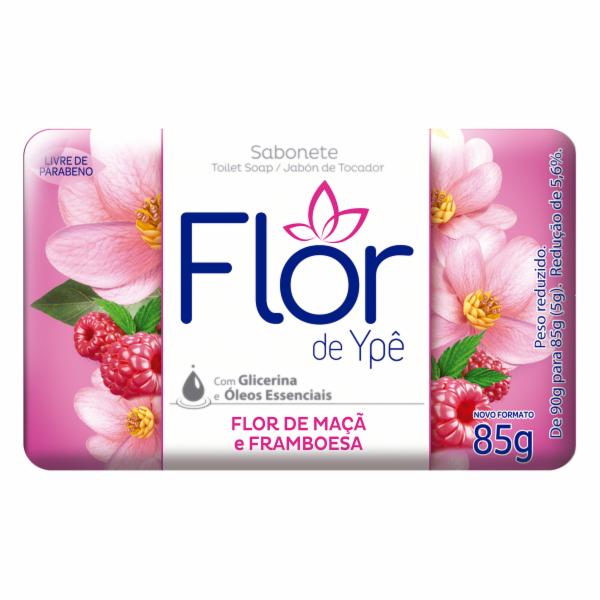 Sabonete FLOR de Ypê Suave Flor de Maça e Framboesa 85g