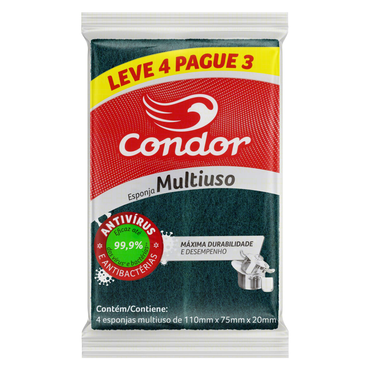 Esponja Multiuso CONDOR Leve 4 Pague 3 Unidades
