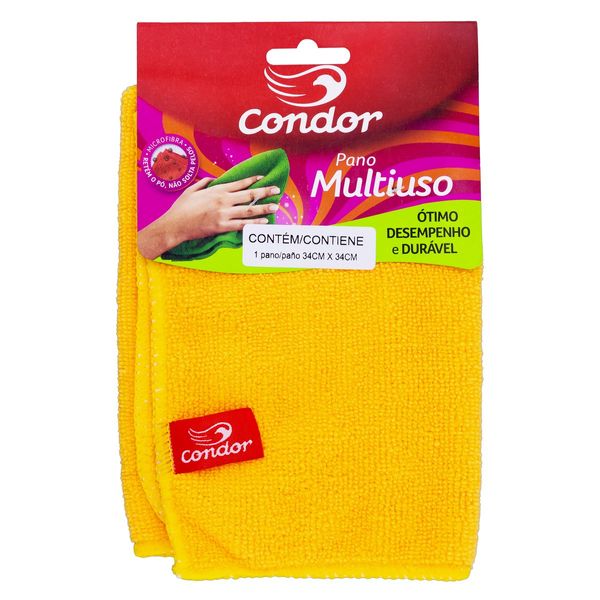 Pano Multiuso CONDOR Amarelo 34cm x 34cm