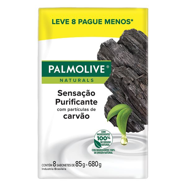 Pack Sabonete PALMOLIVE NATURALS Sensação Purificante Carvão Barra 680g Leve 8 Pague Menos