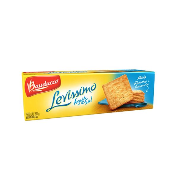 Biscoito Cream Cracker BAUDUCCO Levíssimo Água e Sal Pacote 200g