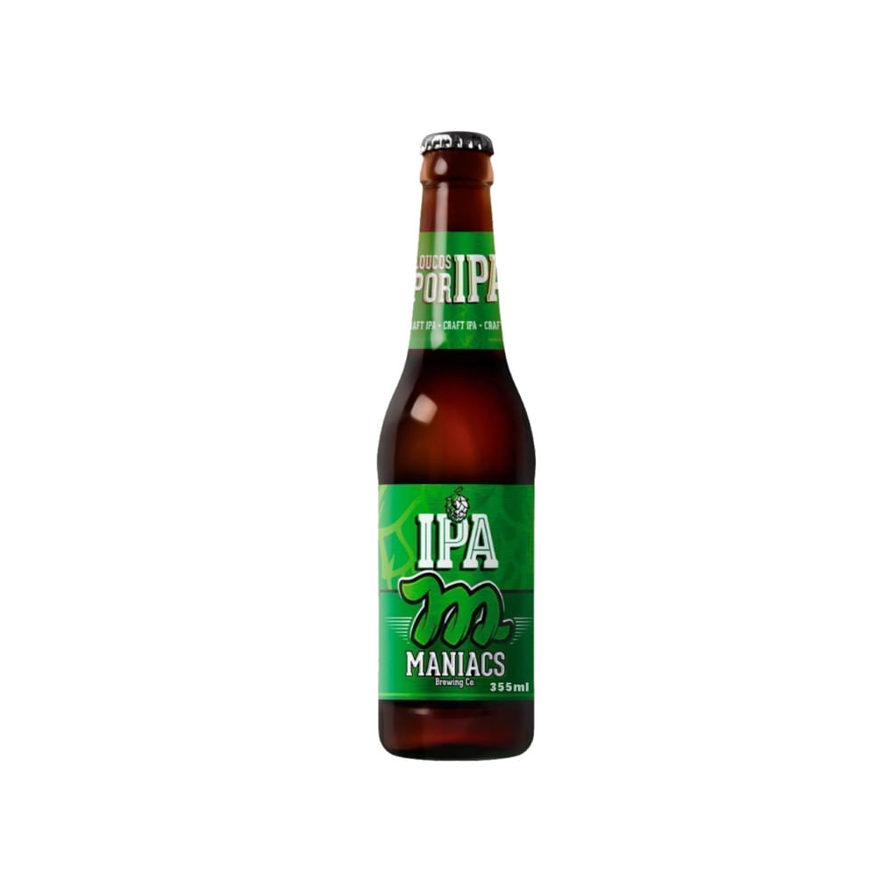 Cerveja India Pale Ale MANIACS Garrafa 355ml patiogourmet