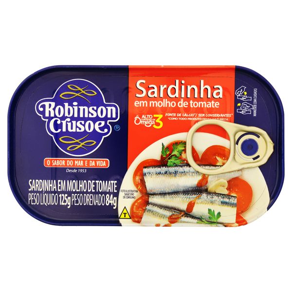 Sardinha ROBINSON CRUSOE Molho de Tomate Lata 84g
