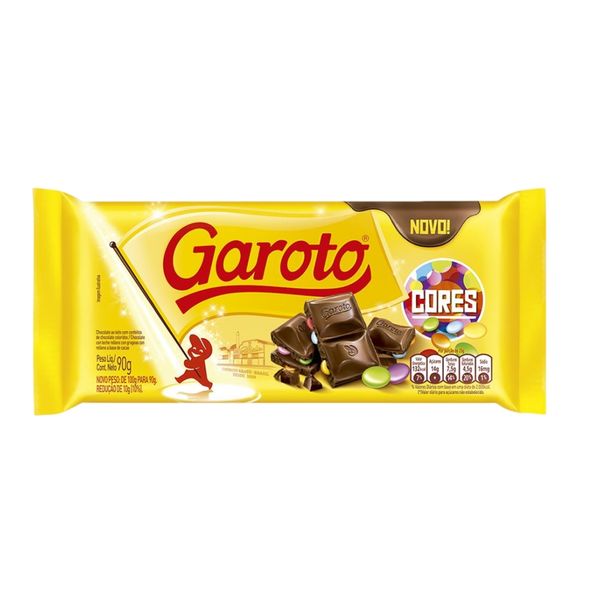Chocolate GAROTO Cores Tablete 90g