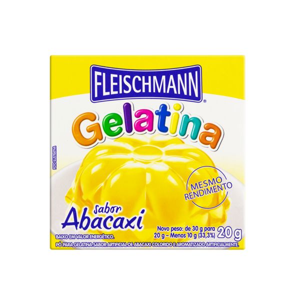 Gelatina em Pó FLEISCHMANN Sabor Abacaxi Caixa 20g