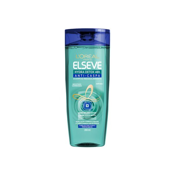 Shampoo ELSEVE L'oréal Hydra Detox 48h Anti-Caspa Frasco 200ml